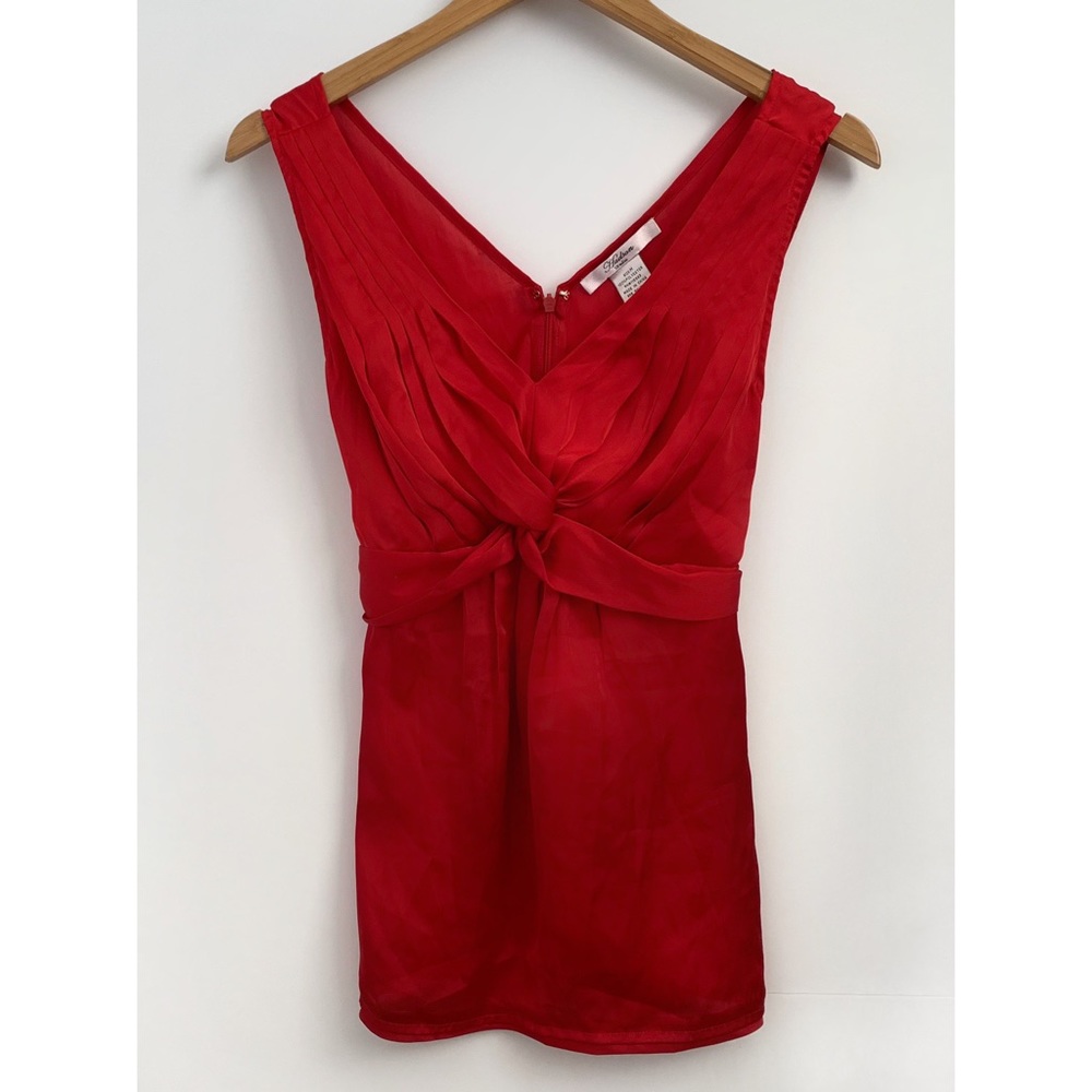 Hudson Silky Heart Throb Red Sleeveless Blouse